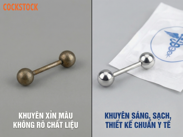 Các loại khuyên tai kém chất lượng có thể gây kích ứng khiến tai bị sưng đau. (Nguồn: Internet)